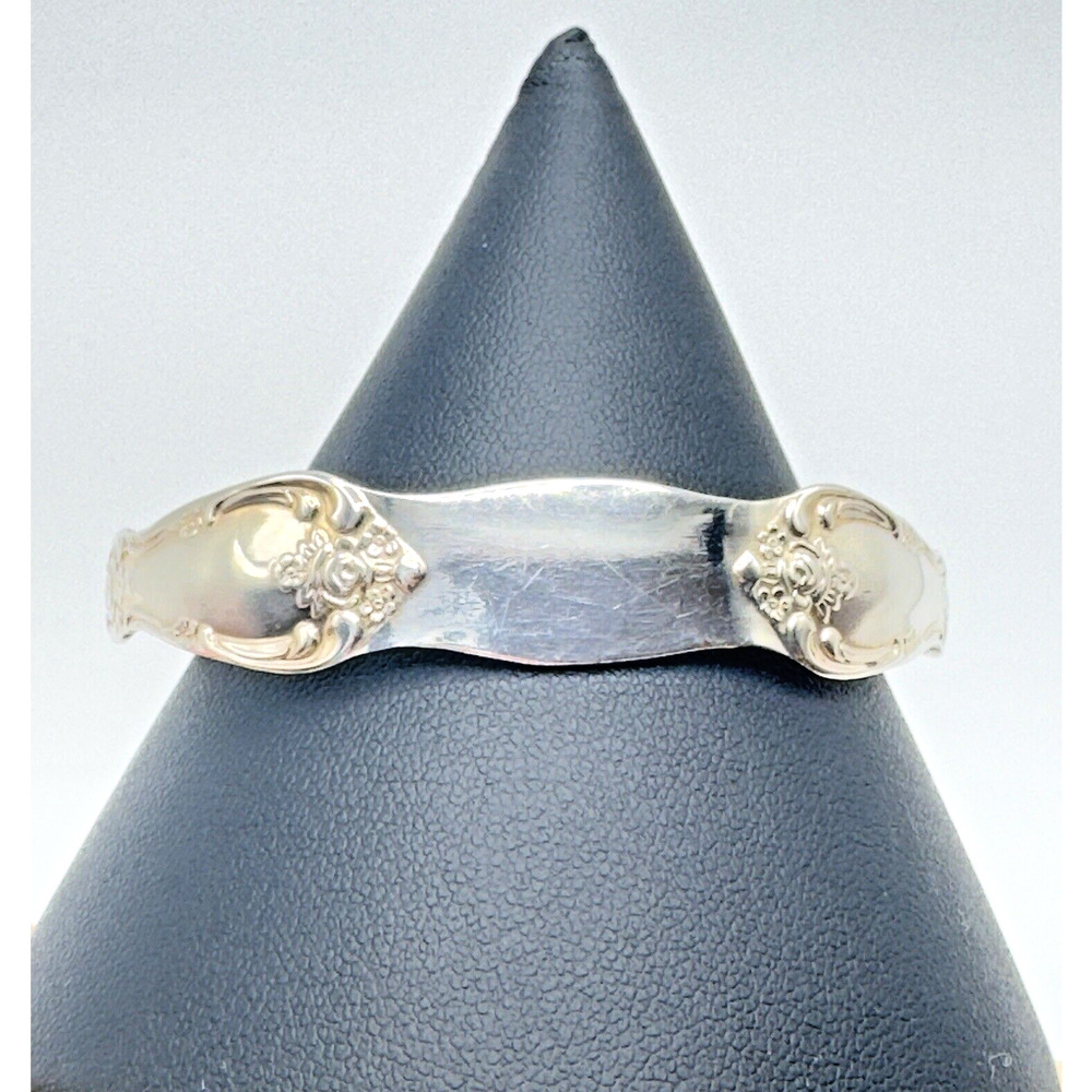 William Rogers Oneida Silver Plate Cuff Bracelet Vintage Engravable Size 6.75
